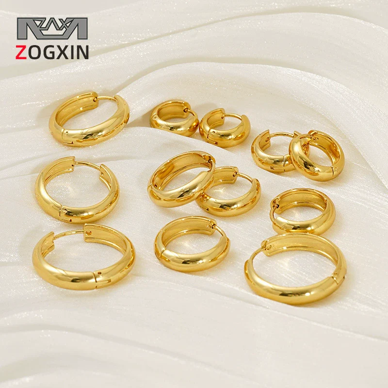 Wholesale Fashion Allmatch Geometric 316L Stainless Steel Electroplated Earrings For Women