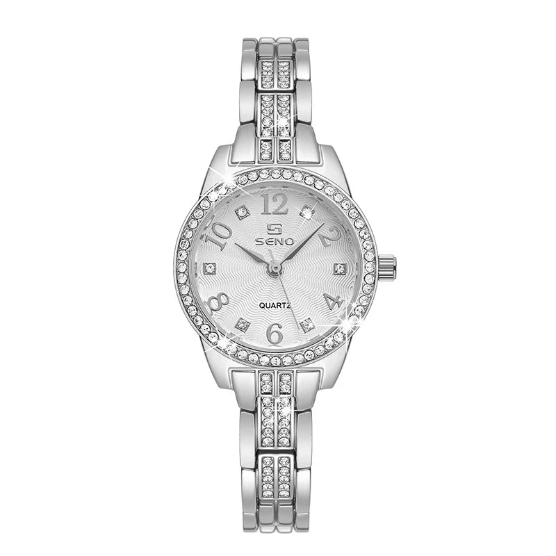 Wholesale Fashion Alloy Waterproof Quartz Watch With Jewelry Buckle For Women Round Dial - Image 5