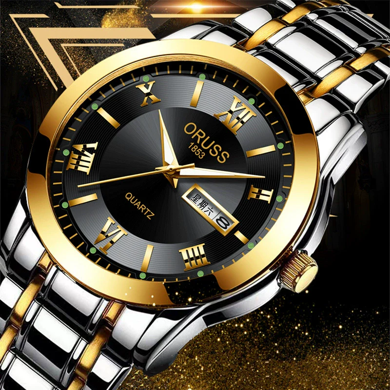 Wholesale Fashion Couple's Automatic Movement Watch Zinc Alloy Case Alloy Strap Round Dial Onion Crown Mineral Strengthened Glass Mirror Waterproof - Image 12