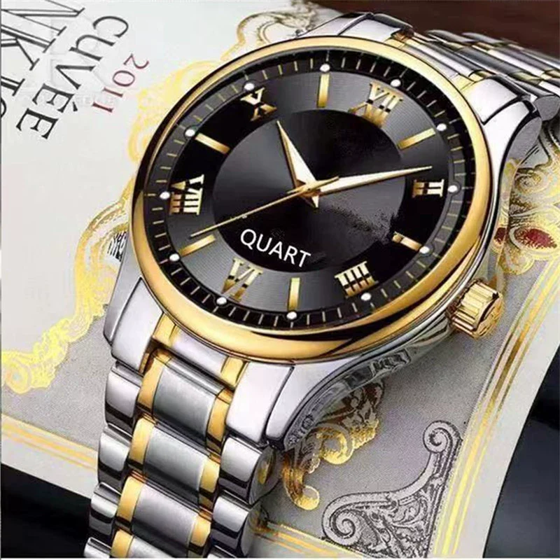 Wholesale Fashion Couple's Automatic Movement Watch Zinc Alloy Case Alloy Strap Round Dial Onion Crown Mineral Strengthened Glass Mirror Waterproof - Image 16