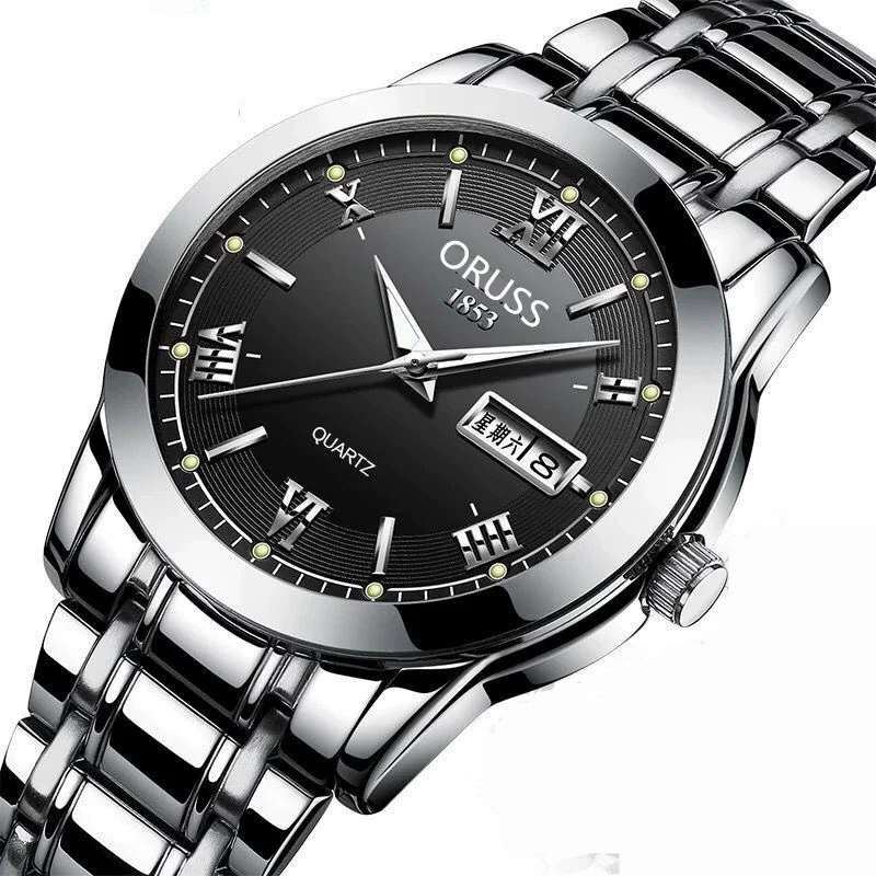 Wholesale Fashion Couple's Automatic Movement Watch Zinc Alloy Case Alloy Strap Round Dial Onion Crown Mineral Strengthened Glass Mirror Waterproof - Image 18