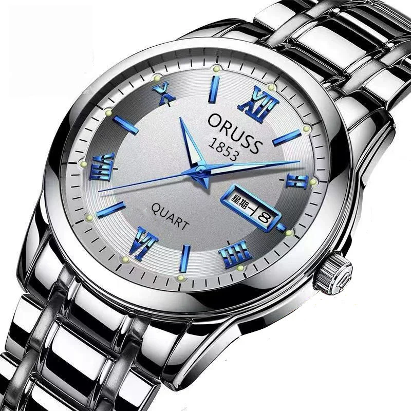 Wholesale Fashion Couple's Automatic Movement Watch Zinc Alloy Case Alloy Strap Round Dial Onion Crown Mineral Strengthened Glass Mirror Waterproof - Image 20