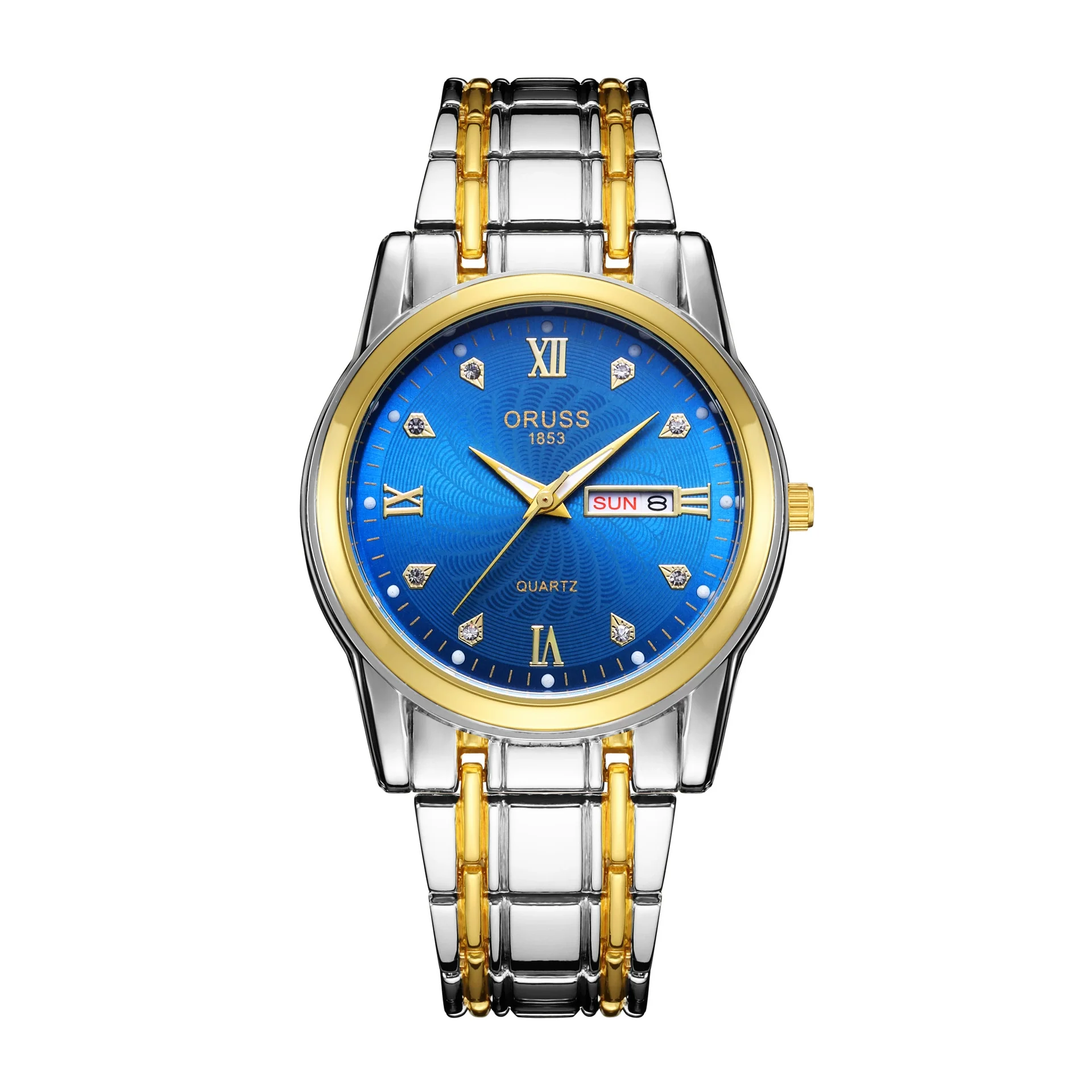 Wholesale Fashion Couple's Automatic Movement Watch Zinc Alloy Case Alloy Strap Round Dial Onion Crown Mineral Strengthened Glass Mirror Waterproof - Image 7