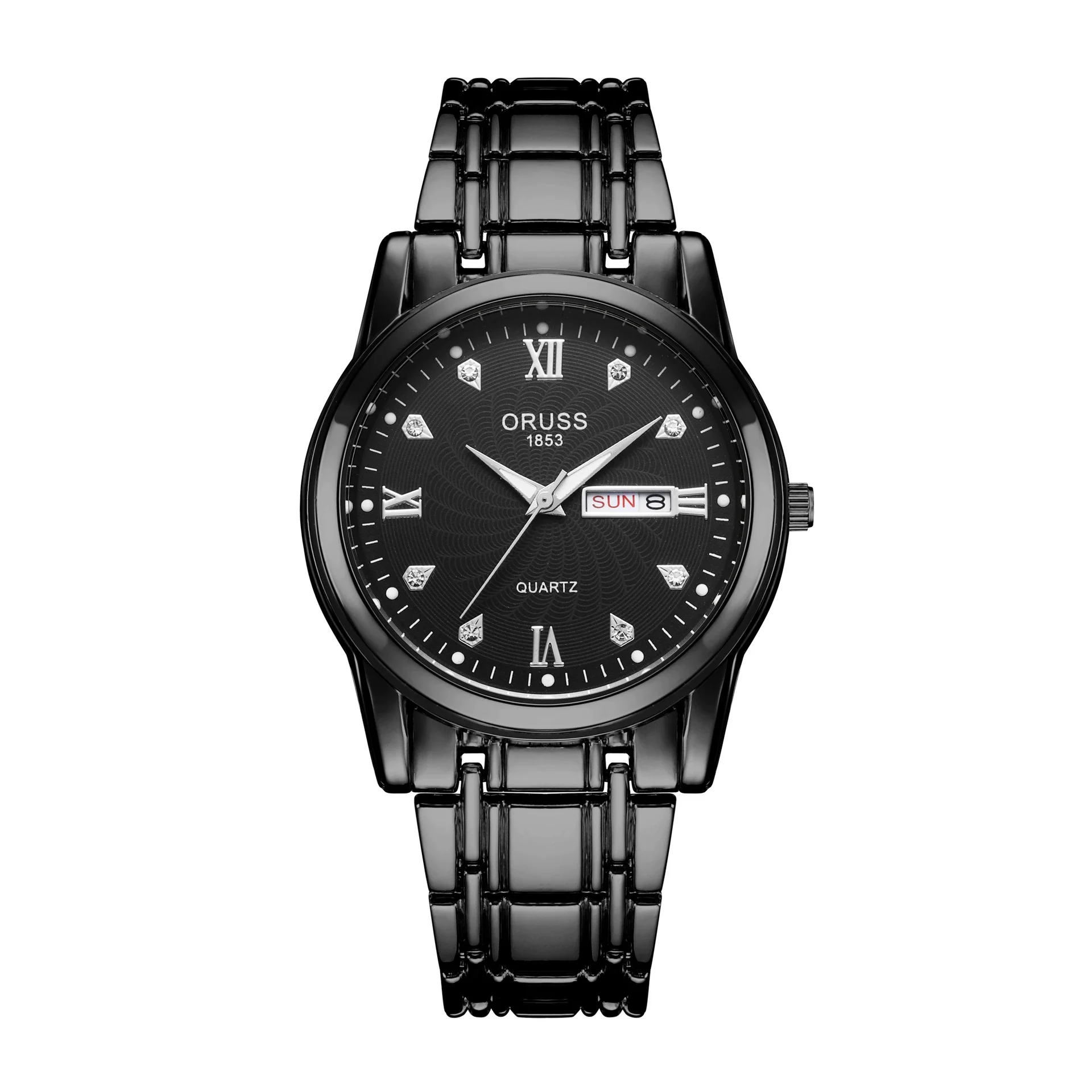 Wholesale Fashion Couple's Automatic Movement Watch Zinc Alloy Case Alloy Strap Round Dial Onion Crown Mineral Strengthened Glass Mirror Waterproof - Image 9