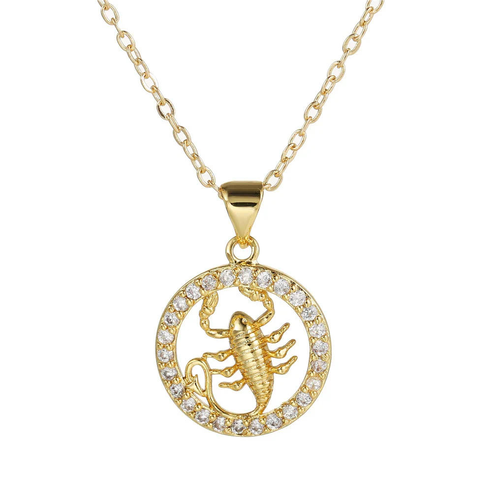 Wholesale Fashion Creative Copper Alloy Inlaid Zircon Constellation Geometric Pendant Ochain Necklace For Women - Image 13