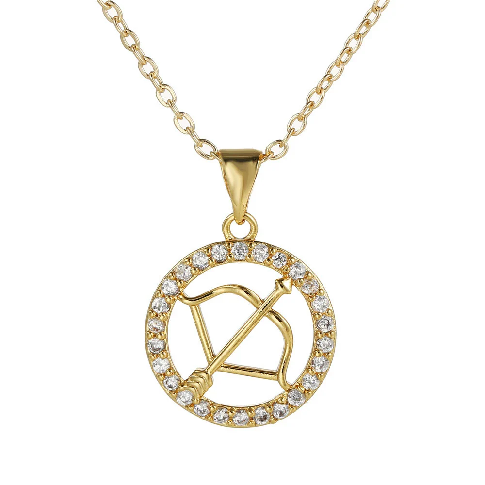 Wholesale Fashion Creative Copper Alloy Inlaid Zircon Constellation Geometric Pendant Ochain Necklace For Women - Image 14