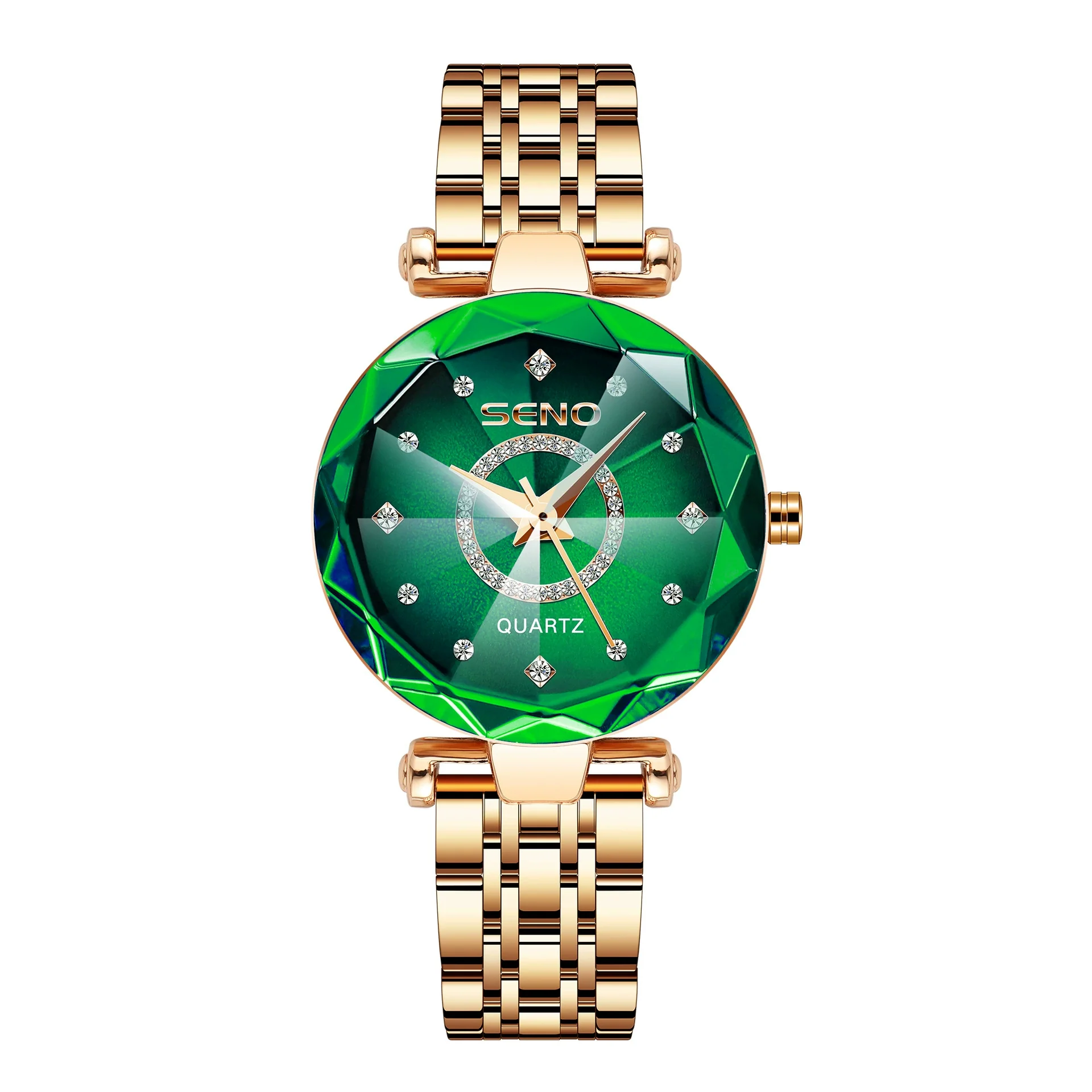 Wholesale Fashion Diamondencrusted Stainless Steel Band Waterproof Quartz Watch For Women With Round Dial And Spiral Crown - Image 14