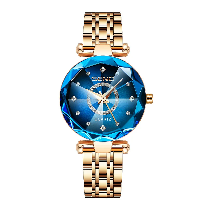 Wholesale Fashion Diamondencrusted Stainless Steel Band Waterproof Quartz Watch For Women With Round Dial And Spiral Crown - Image 6