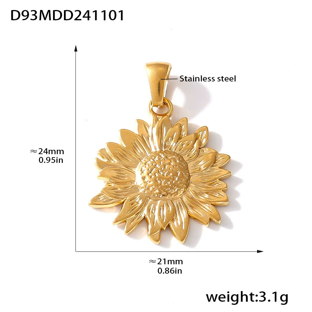 Wholesale Fashion Diy Jewelry Ferris Wheel Pendant Accessories With Natural Geometric Elements Stainless Steel 18K Gold Electroplated - Image 6