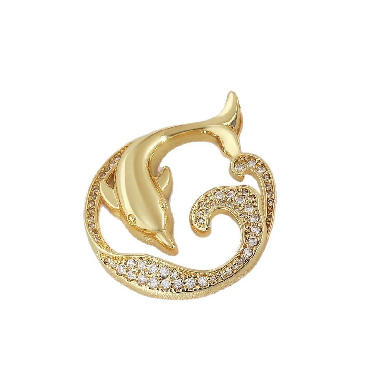 Wholesale Fashion Dolphin Seahorse Turtle Pendant Diy Necklace Jewelry Accessories Copper 18K Gold Plated - Image 8