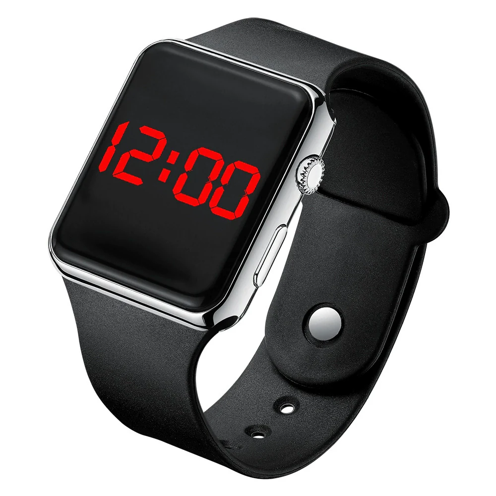 Wholesale Fashion Electronic Watch Square Shape Pu Strap Plastic Case Geometric Style - Image 12
