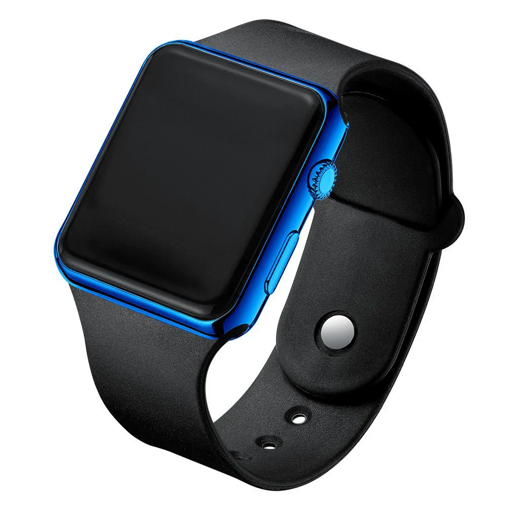 Wholesale Fashion Electronic Watch Square Shape Pu Strap Plastic Case Geometric Style - Image 4