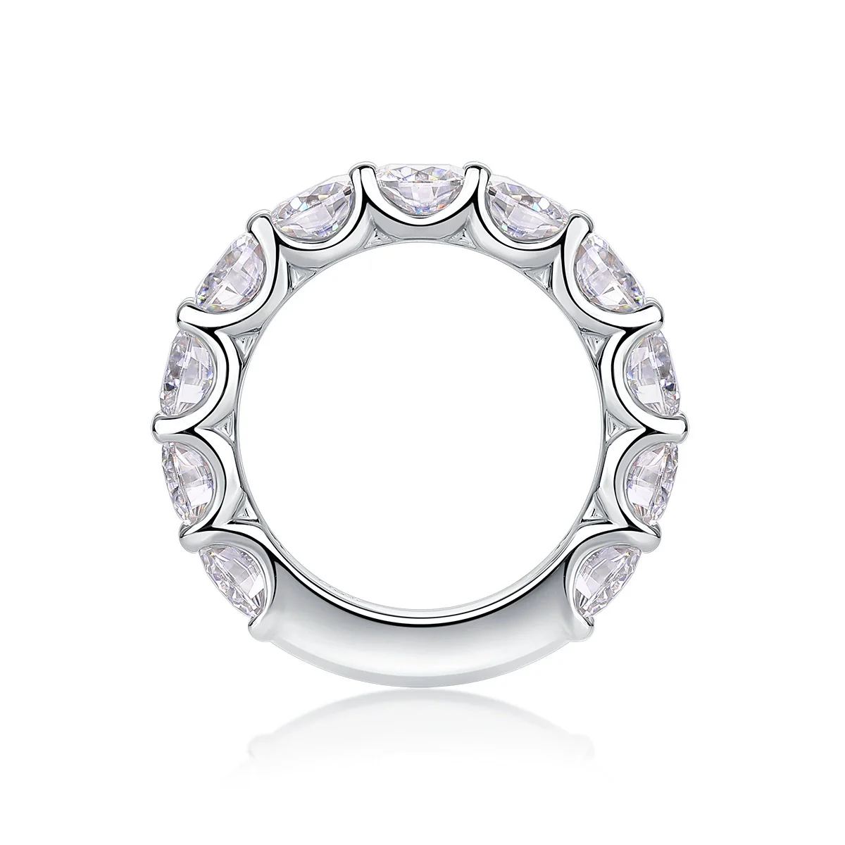 Wholesale Fashion Geometric Moissanite Inlaid 925 Silver Ring - Image 3