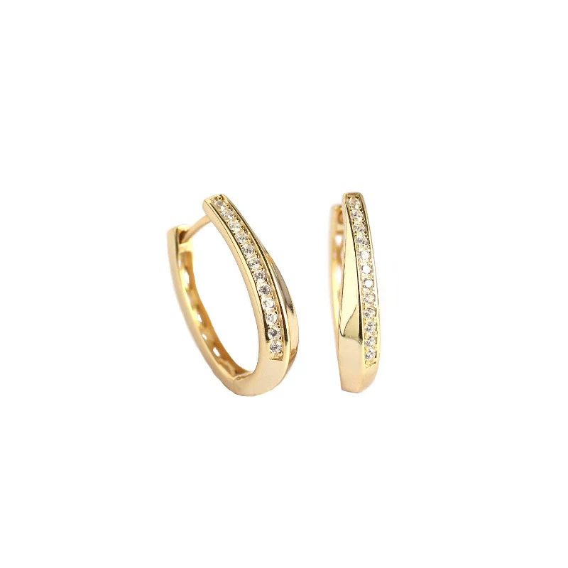 Wholesale Fashion Geometric S925 Sterling Silver Electroplated Wind Earrings For Women - Image 4