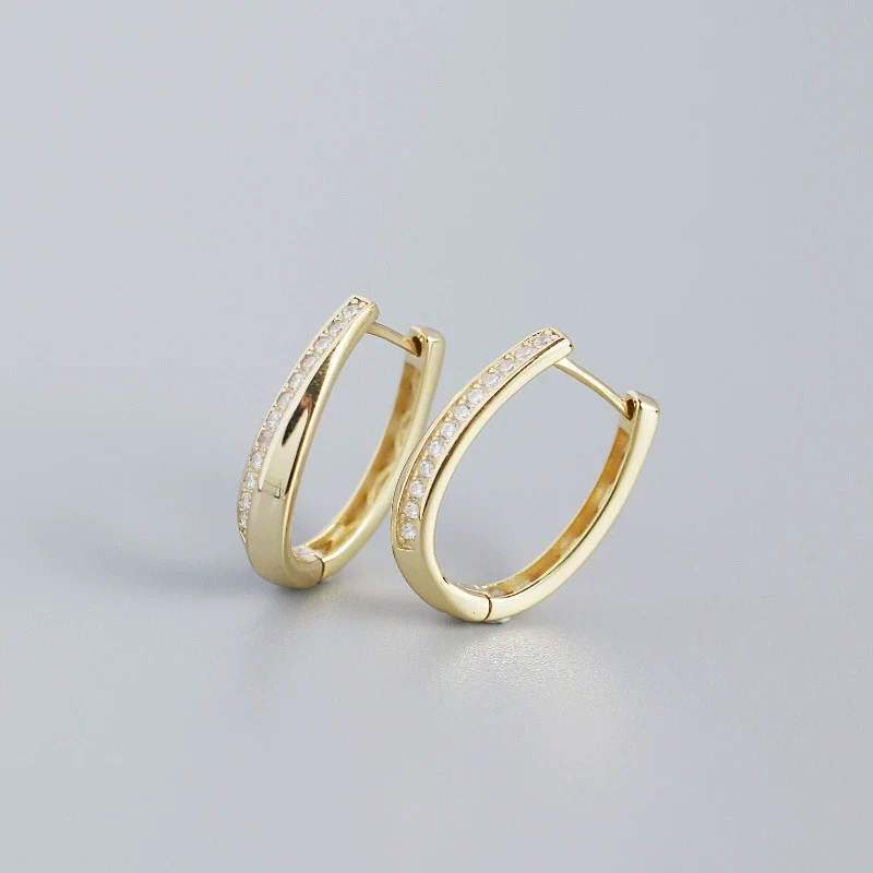 Wholesale Fashion Geometric S925 Sterling Silver Electroplated Wind Earrings For Women - Image 6