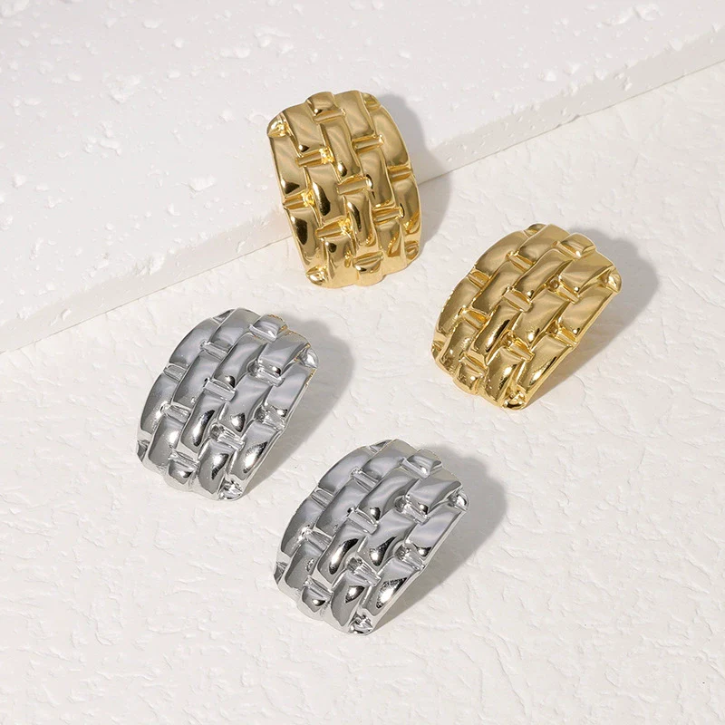 Wholesale Fashion Geometric Stainless Steel 18K Goldplated Earrings For Women