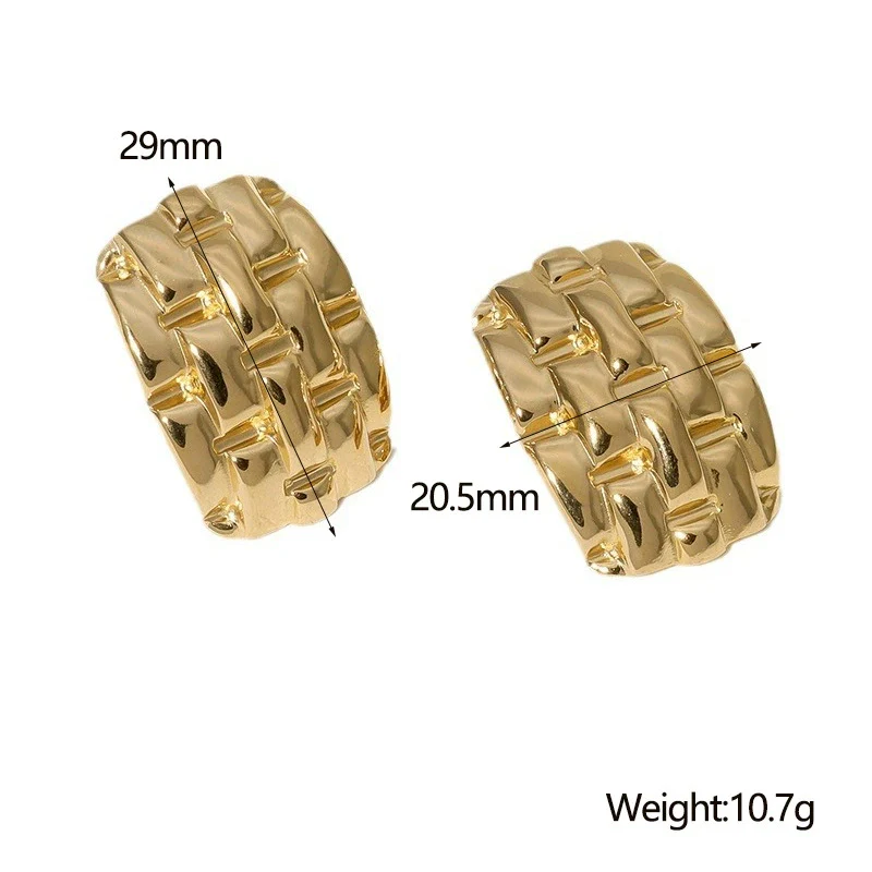 Wholesale Fashion Geometric Stainless Steel 18K Goldplated Earrings For Women - Image 5