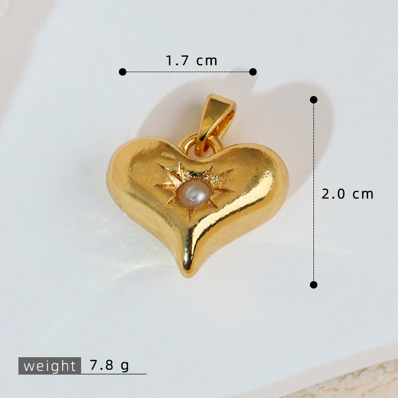Wholesale Fashion Heart Shape Copper Jewelry Pendant With Electroplating For Women - Image 10
