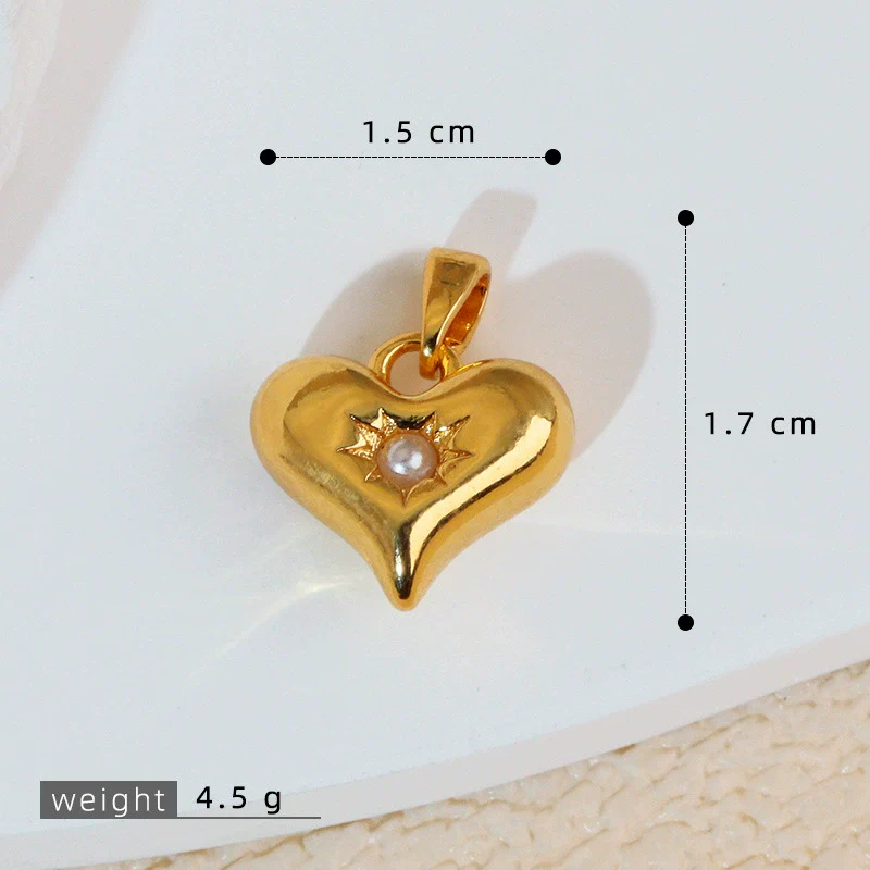 Wholesale Fashion Heart Shape Copper Jewelry Pendant With Electroplating For Women - Image 11
