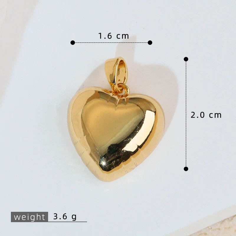 Wholesale Fashion Heart Shape Copper Jewelry Pendant With Electroplating For Women - Image 9
