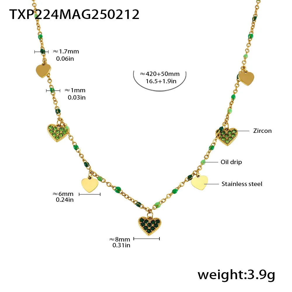 Wholesale Fashion Jewelry Set Ferris Wheel Fantasy Zircon Minimalist Electroplated Titanium Steel Women's Earrings Necklaces And Hand Accessories - Image 8