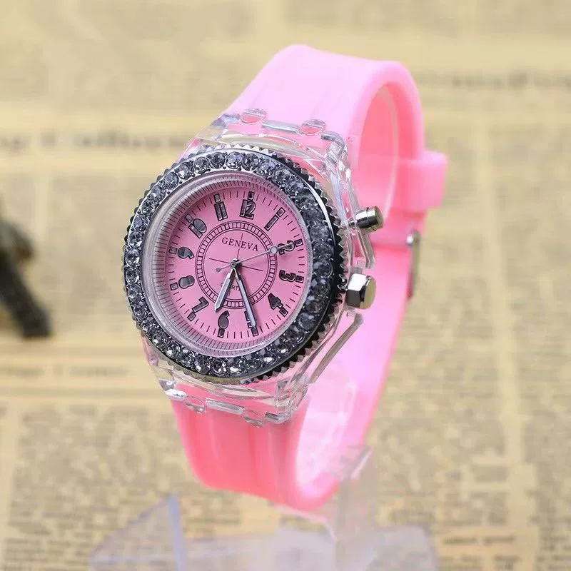 Wholesale Fashion Luminous Quartz Sports Watch Plastic Case Silicone Strap Stainless Steel Buckle Round Dial - Image 11