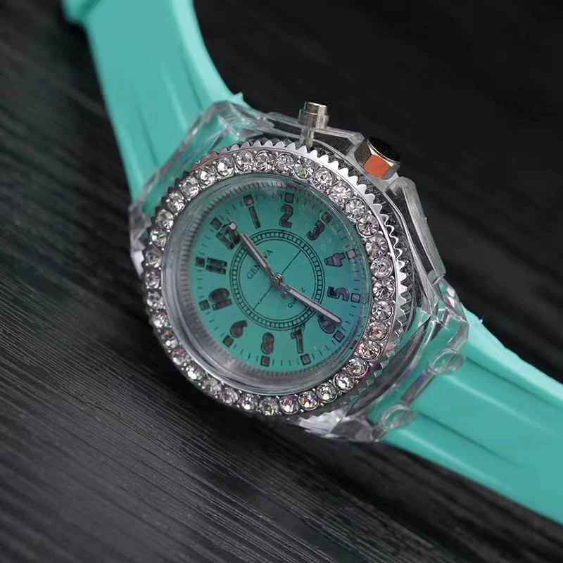 Wholesale Fashion Luminous Quartz Sports Watch Plastic Case Silicone Strap Stainless Steel Buckle Round Dial - Image 16