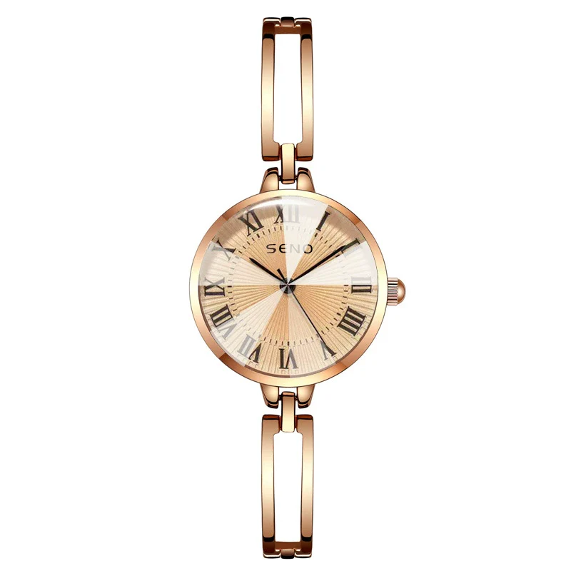 Wholesale Fashion Quartz Women's Watches With Alloy Case And Strap Round Dial And Stainless Steel Jewelry Buckle - Image 5