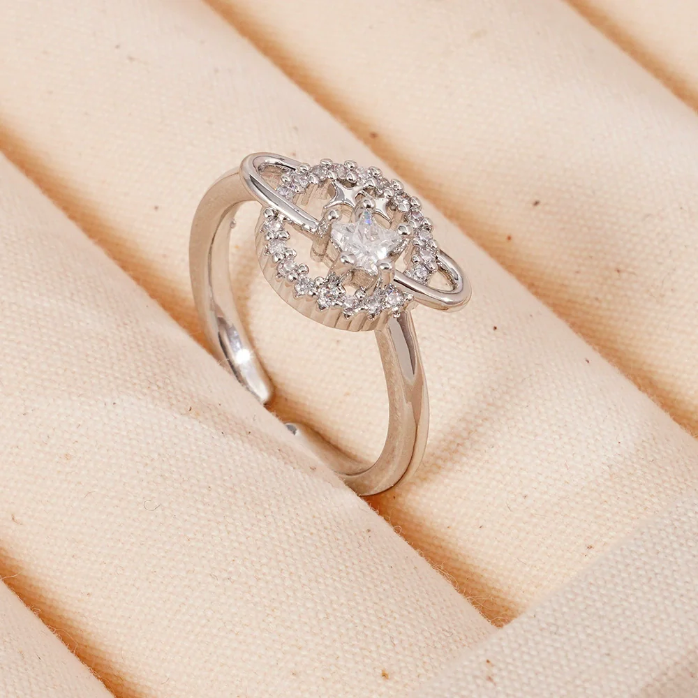 Wholesale Fashion Retro Simple Love Copper Ring Inlaid Zircon With Geometric Pattern And Electroplating For Women - Image 17