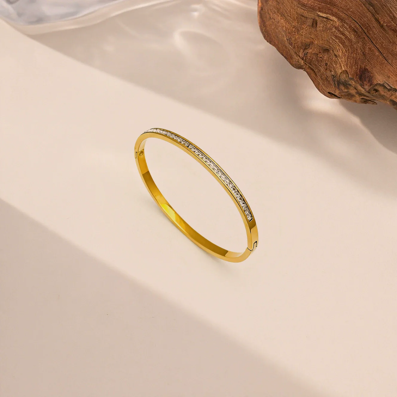 Wholesale Fashion Simple Versatile 18K Gold Plated Stainless Steel Baby's Breath Bracelet Jewelry - Image 2