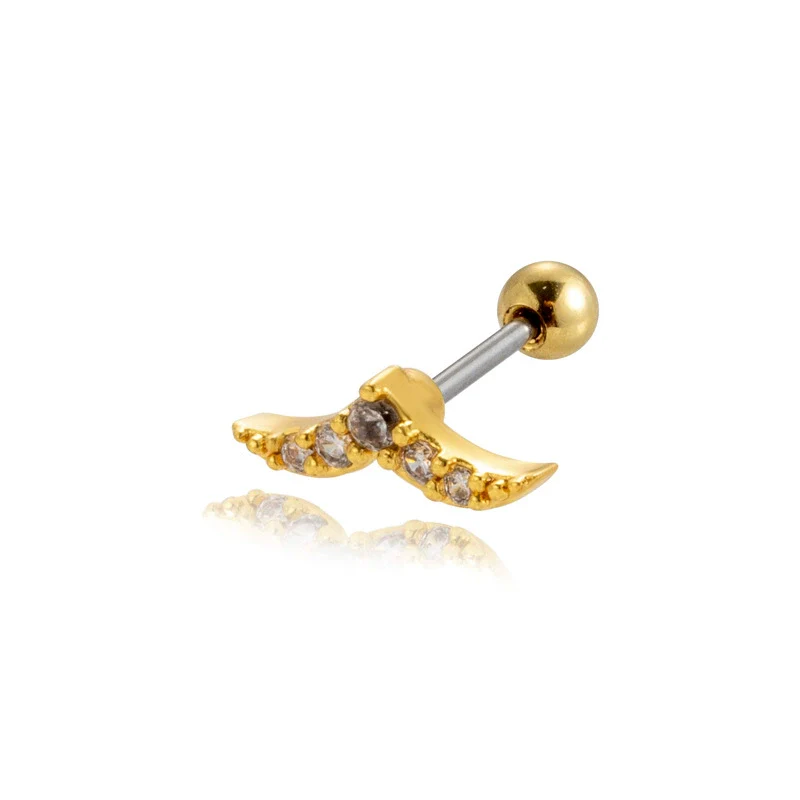 Wholesale Fashion Stainless Steel Heart Shape Electroplated Ear Studs - Image 5