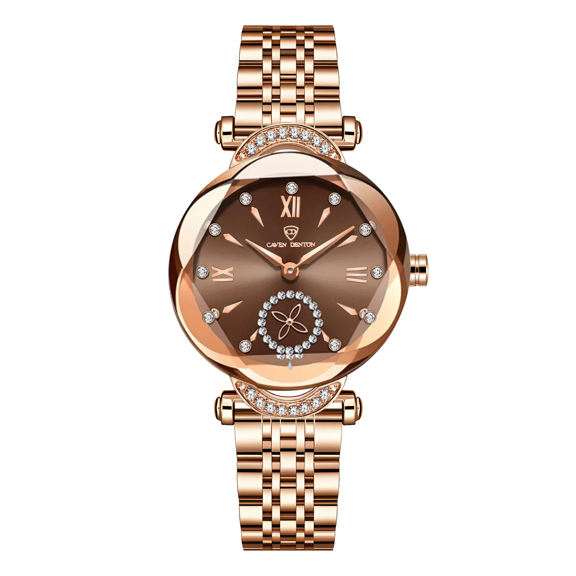 Wholesale Fashion Waterproof Quartz Ladies Watch With Stainless Steel Band And Round Dial - Image 6