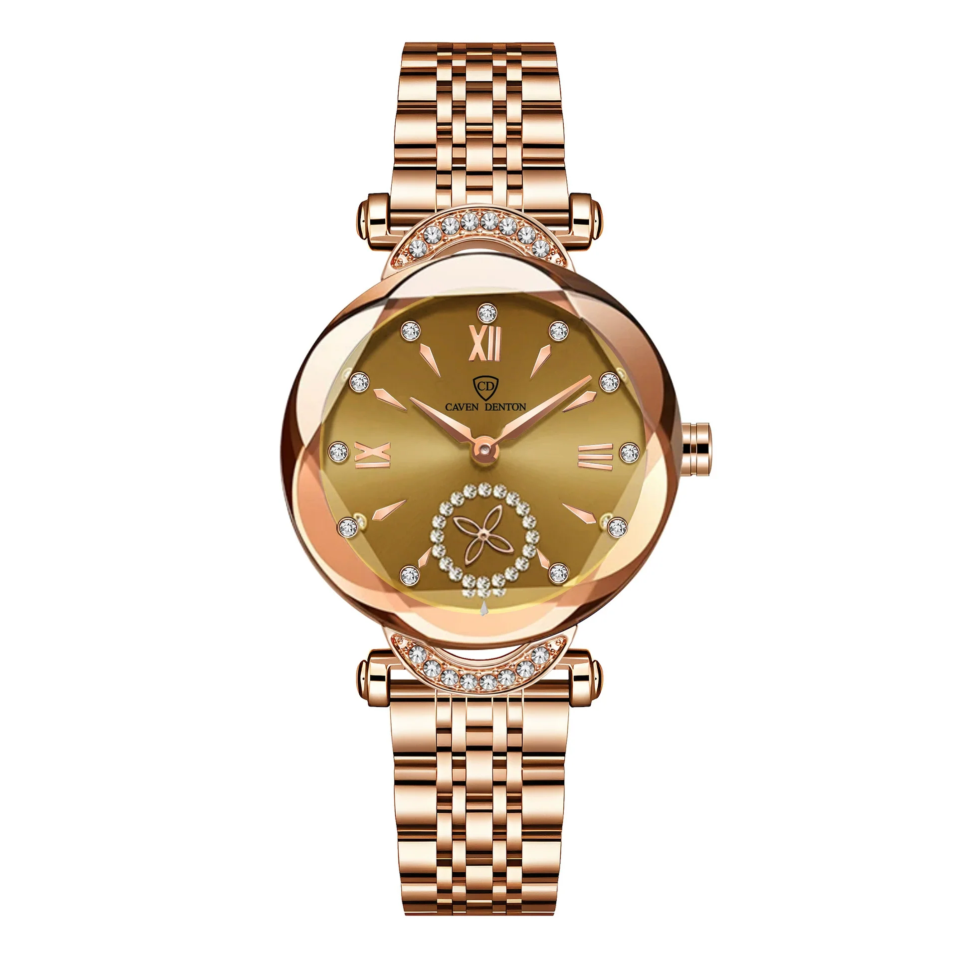 Wholesale Fashion Waterproof Quartz Ladies Watch With Stainless Steel Band And Round Dial - Image 8