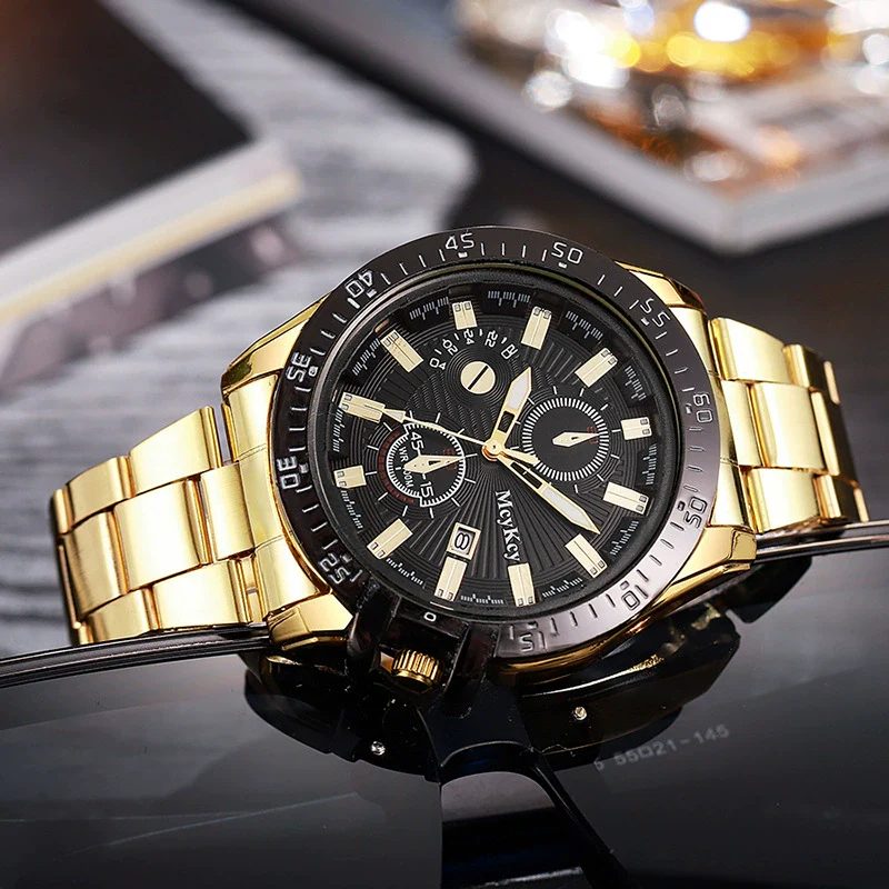 Wholesale Fashionable Business Style Men's Watches With Alloy Strap And Case Sapphire Crystal Glass Mirror Round Dial - Image 4