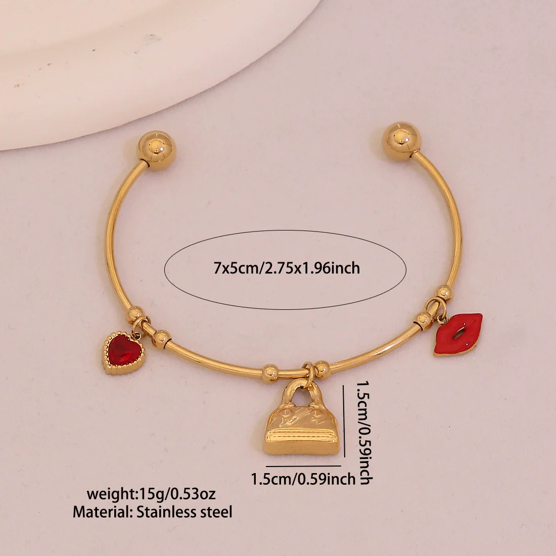 Wholesale Fashionable Elegant And Versatile Flower Heart Multielement Stainless Steel Electroplated Bracelet For Office Ladies - Image 12