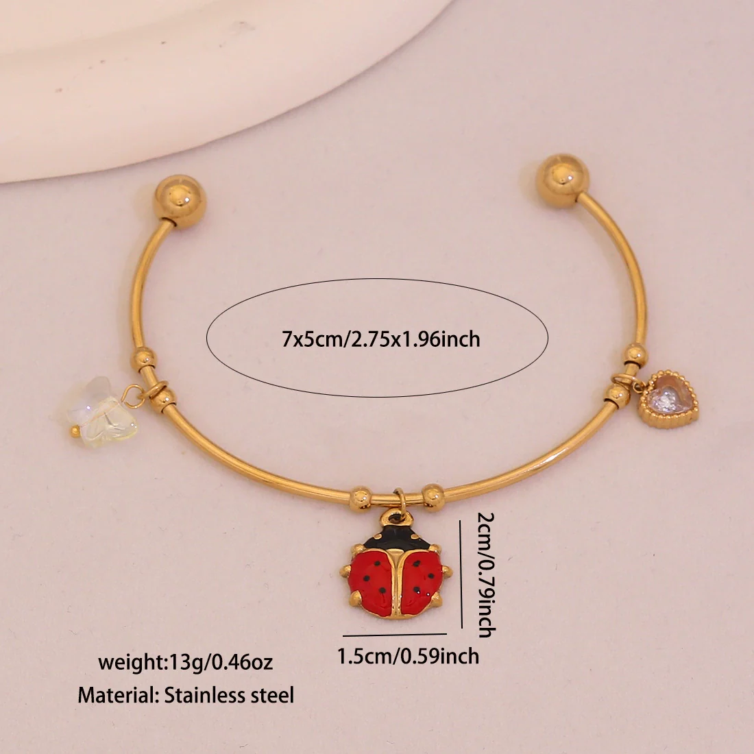 Wholesale Fashionable Elegant And Versatile Flower Heart Multielement Stainless Steel Electroplated Bracelet For Office Ladies - Image 13