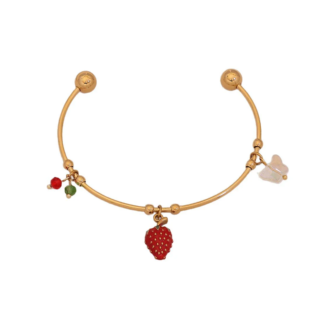 Wholesale Fashionable Elegant And Versatile Flower Heart Multielement Stainless Steel Electroplated Bracelet For Office Ladies - Image 5