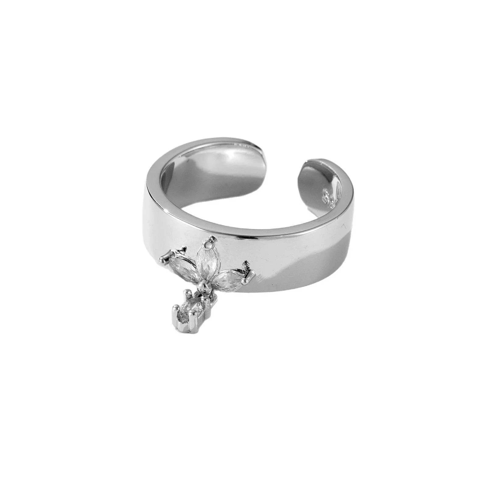 Wholesale Fashionable Geometric Copper Ring With Electroplated Platinum And 18K Gold For Ladies And Unisex - Image 5