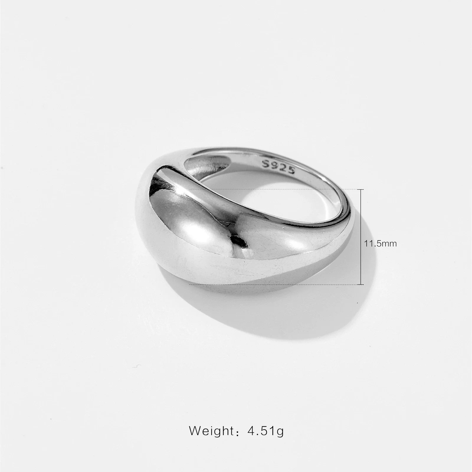 Wholesale Fashionable Geometric Design Closed Stacked Women's Ring Copper Electroplated Platinum 18K Gold - Image 2