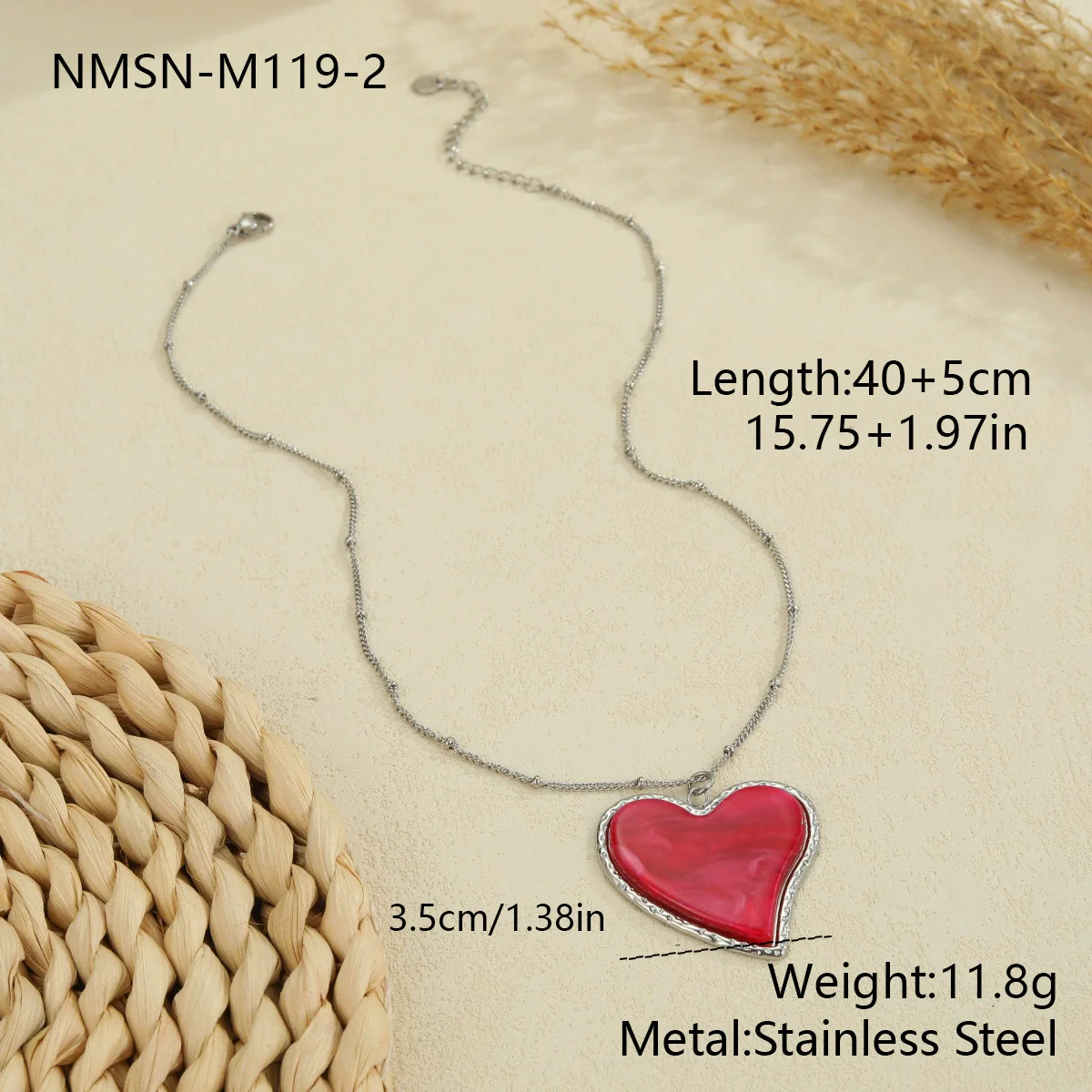 Wholesale Fashionable Retro Leopard Print Heartshaped Stainless Steel Electroplated Women's Pendant Necklace - Image 9