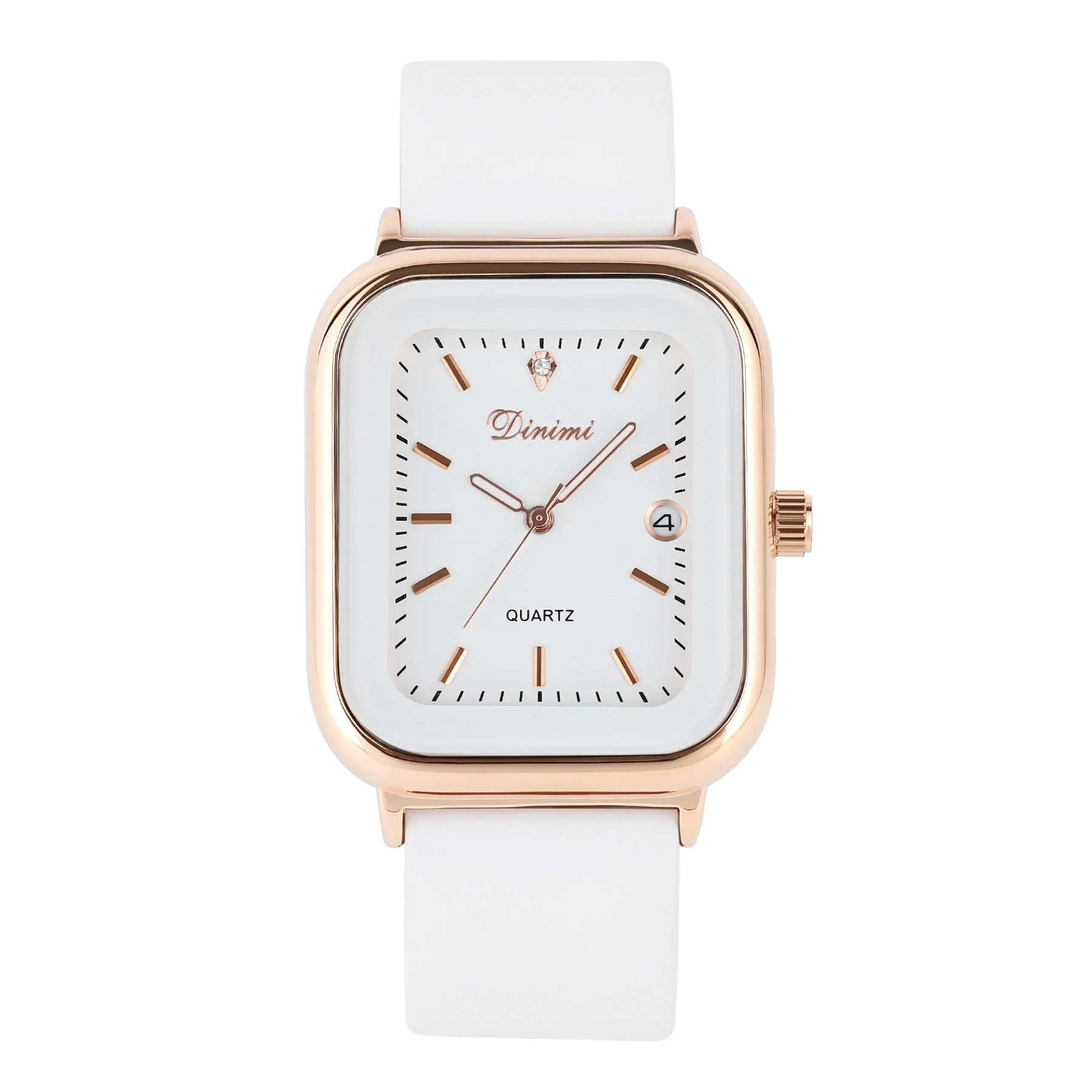 Wholesale Female Leisure Rectangular Quartz Watch With Alloy Case And Silicone Band - Image 5