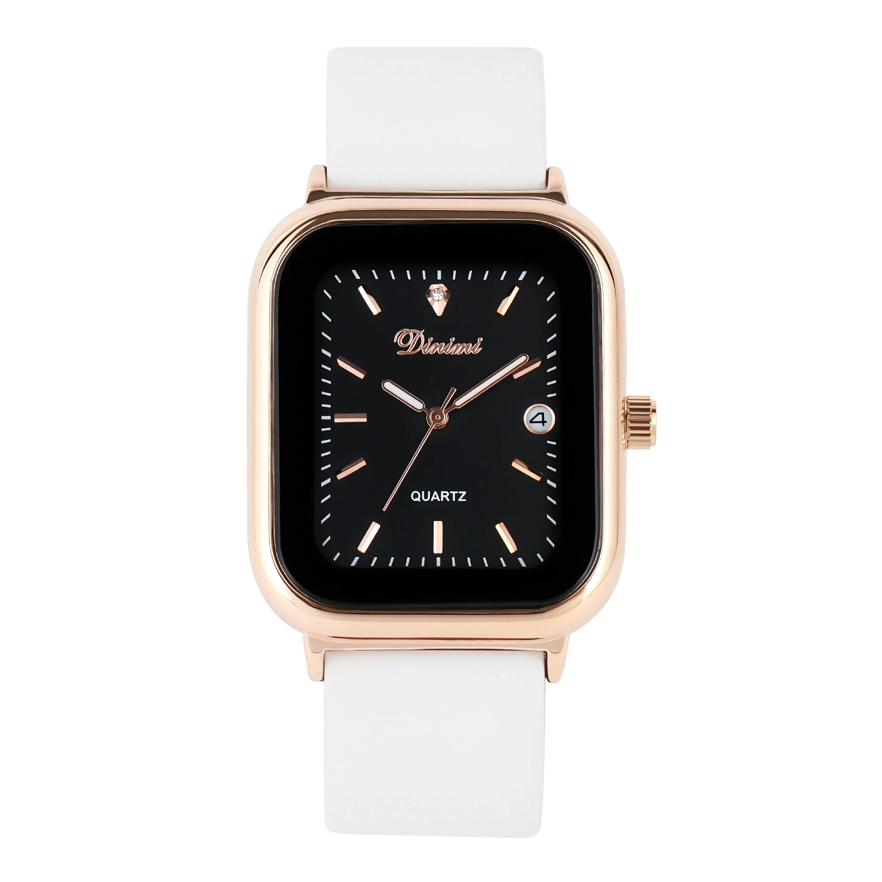 Wholesale Female Leisure Rectangular Quartz Watch With Alloy Case And Silicone Band - Image 9