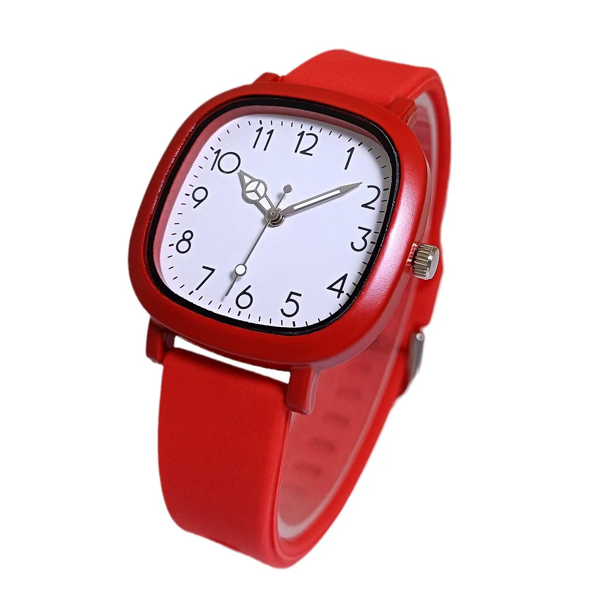 Wholesale Female Watch Alloy Case Silicone Strap Square Dial Retro Preppy Style Casual - Image 5