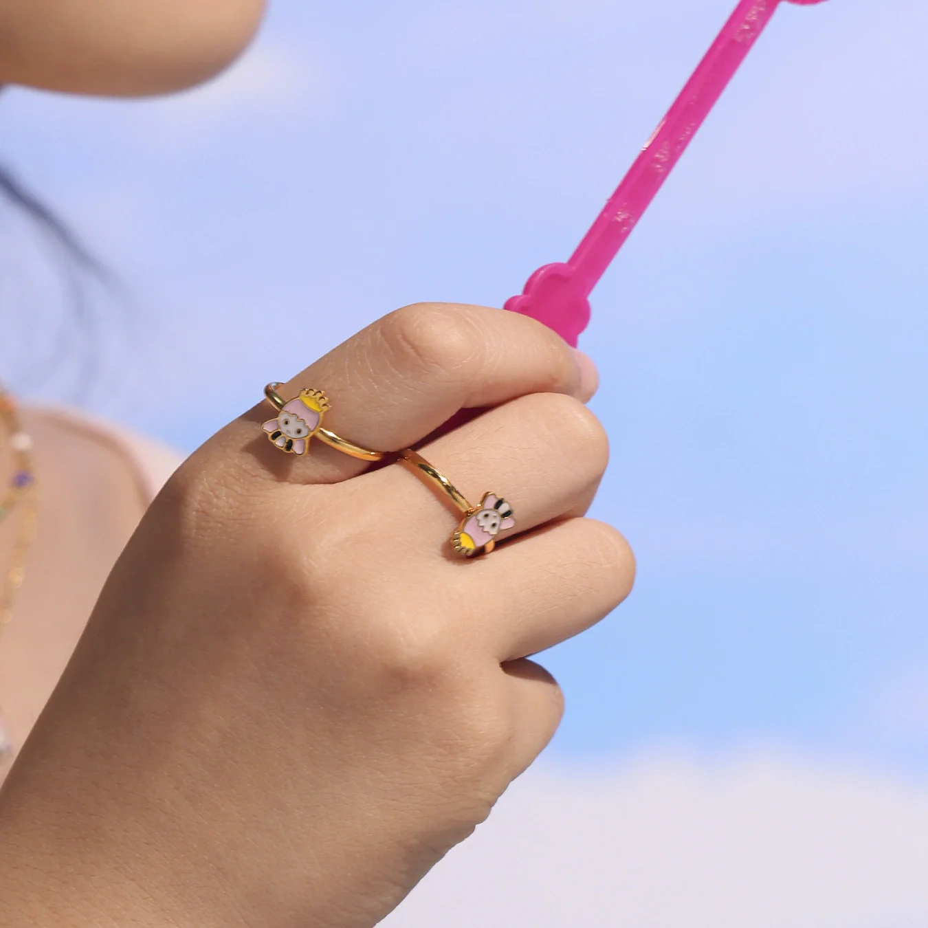 Wholesale Ferris Wheel Cartoon Girl Princess Design Stainless Steel And Titanium Steel Electroplated Jewelry Set For Children And Unisex - Image 3