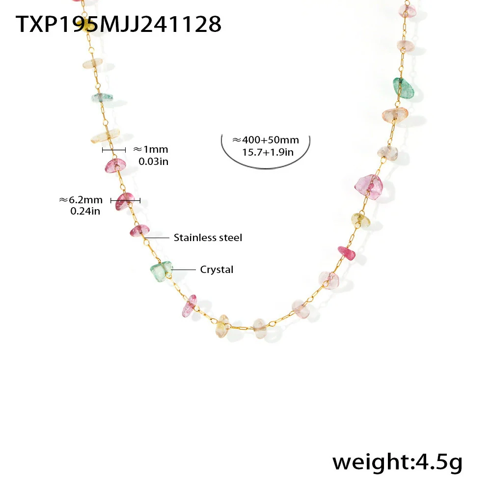 Wholesale Ferris Wheel Dopamine Crystal Stainless Steel Chain Clavicle Necklace And Bracelet For Women In Light Luxury Style With Electroplating - Image 6