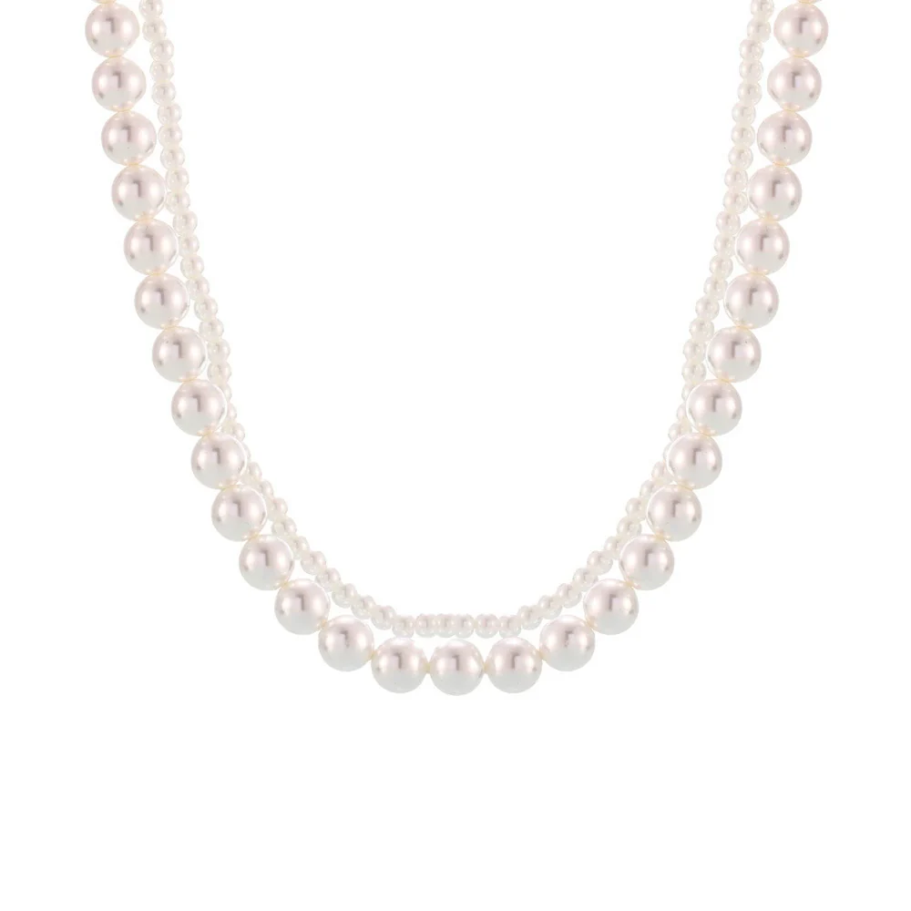 Wholesale Ferris Wheel Double Shell Bead Stainless Steel Electroplated Jewelry Set For Women Necklace Earrings Ring - Image 5