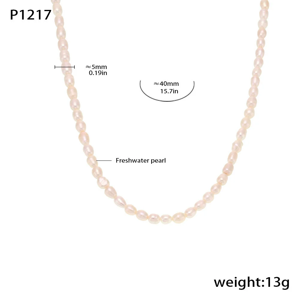 Wholesale Ferris Wheel Elegant Freshwater Pearl And Stainless Steel Electroplated Necklace Bracelet Earrings Set For Women - Image 6