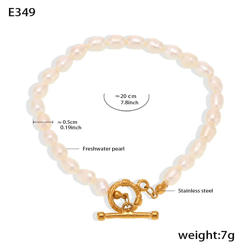 Wholesale Ferris Wheel Elegant Freshwater Pearl And Stainless Steel Electroplated Necklace Bracelet Earrings Set For Women - Image 7