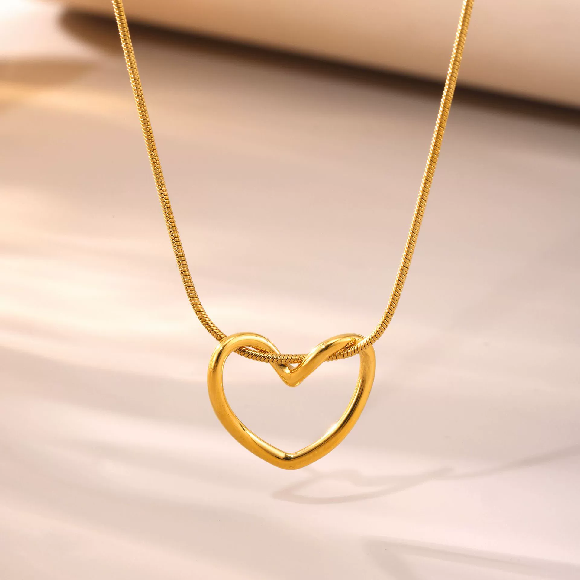 Wholesale Ferris Wheel Geometric Light Luxury Style Titanium Steel And Stainless Steel Electroplated Women's Collarbone Necklace Accessories - Image 4