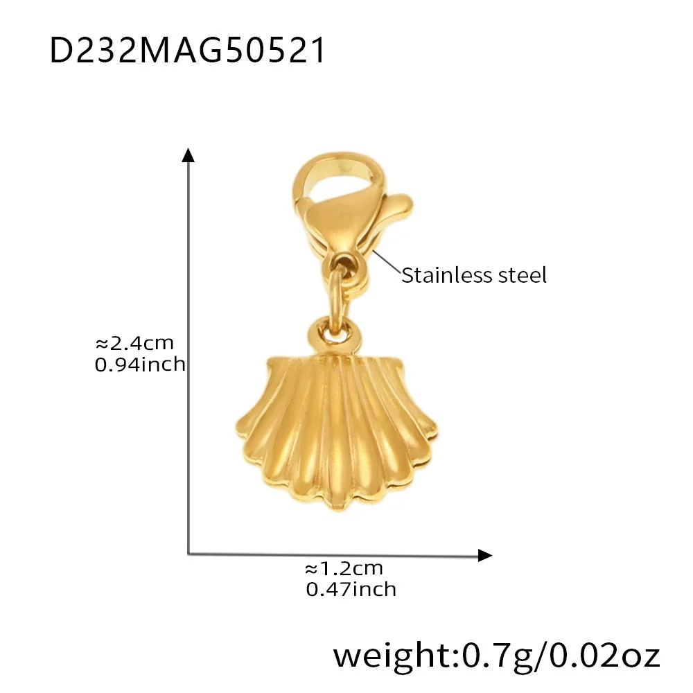 Wholesale Ferris Wheel Ocean Shell Multiaccessory Diy Bracelet Geometric Stainless Steel 18K Gold Plated Women's Fashion Bracelet - Image 9